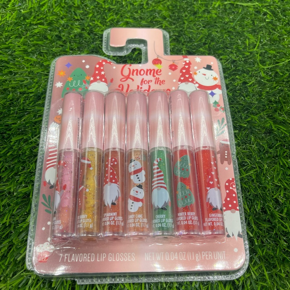 Gnome for the Holidays Lip Gloss Set - 7 Flavored Glosses